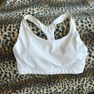 Athleta ultimate sports bra crop top size medium White